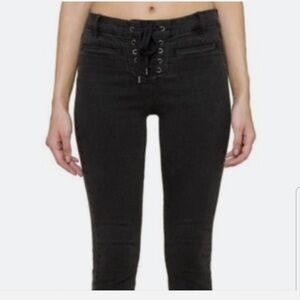 Amuse Society Black Lace Up Jeans